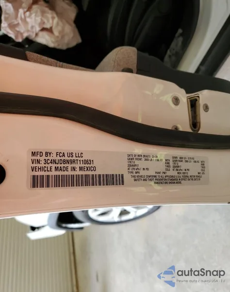 2024 Jeep Compass Latitude from USA, damaged, VIN 3C4NJDBN9RT110631